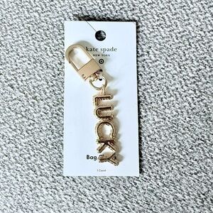 Kate Spade Gold Lucky Charm Keychain